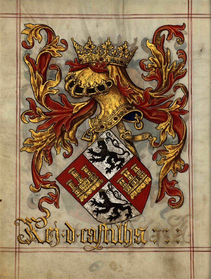 Fl- 9v Livro do Armeiro-Mor, Rei de Castella