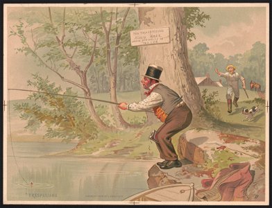 Fishing scene, No. 1 - EB (monogram) ; after E.B. Bensell. LCCN2016652318