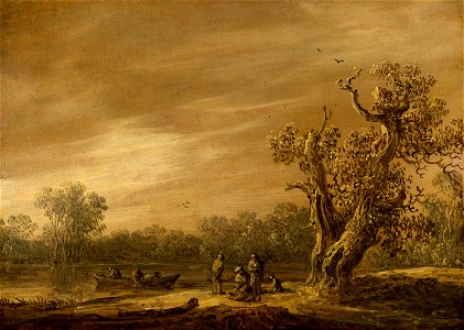 Fishermen by the Lakeshore by Jan van Goyen Mauritshuis 979