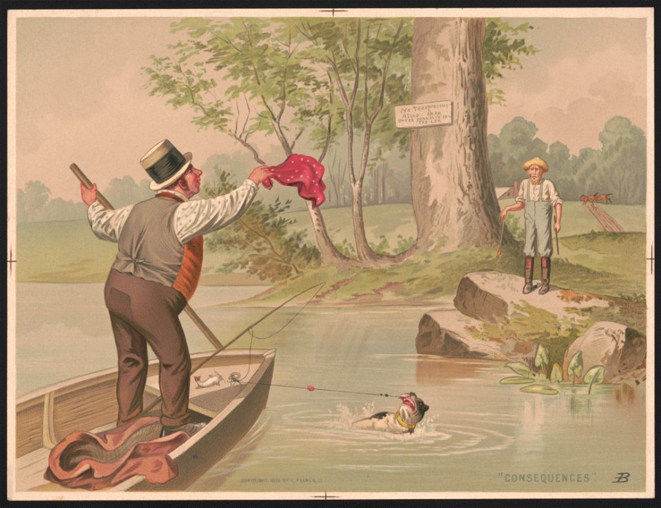Fishing scene, No. 2 - EB (monogram) ; after E.B. Bensell. LCCN2016652319
