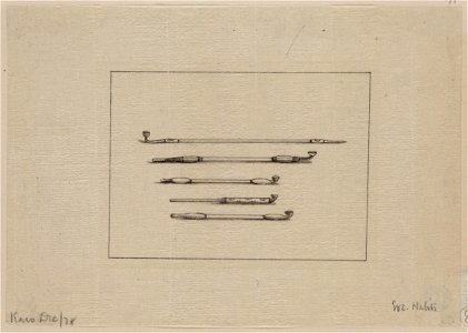 Five styles of tobacco or opium pipes LCCN2009630115