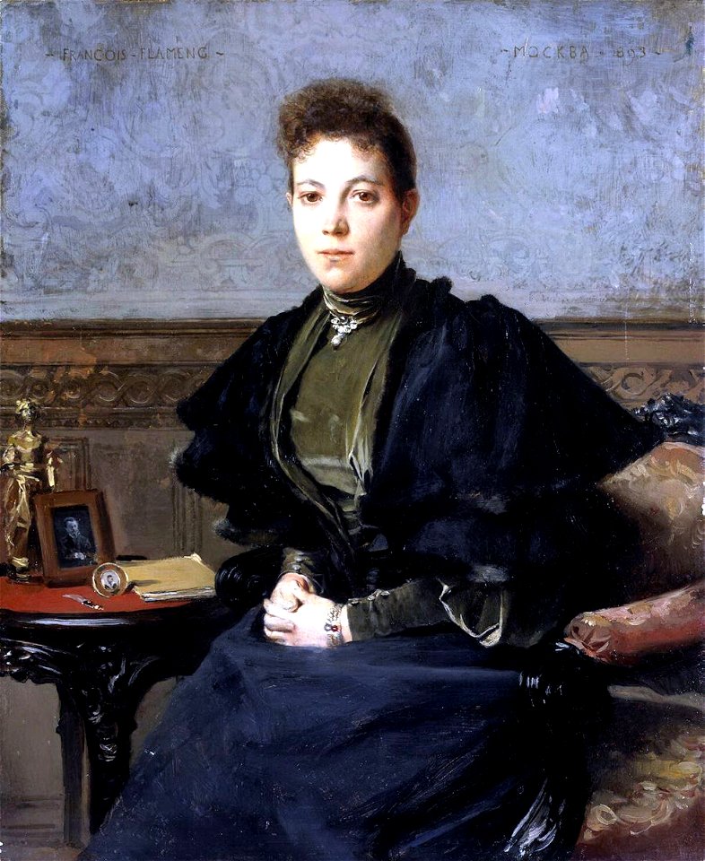 Vera Kharitonenko by François Flameng (1893, Hermitage)