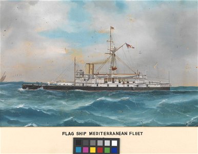 Flagship, Mediterranean Fleet, 1887 RMG PW8187