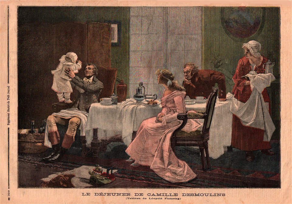 Flameng - Le déjeuner de Camille Desmoulins