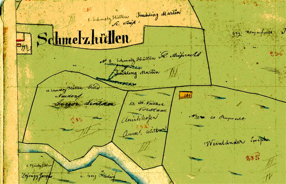 FK Sankt Ruprecht 1827 Ausschnitt Schmelzhuetten
