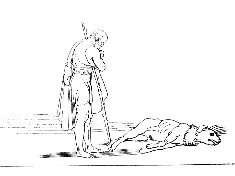 Flaxman Odyssey Ulysses and his dog