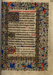 Fl 39 - Livro de Horas de D. Duarte, Oração de Santo Antonio de Padua