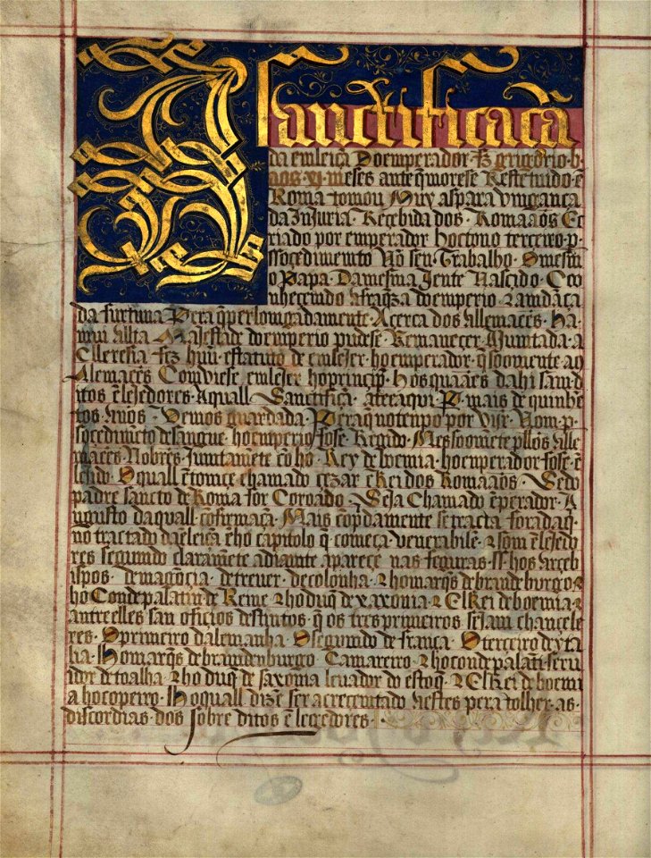 Fl- 30v Livro do Armeiro-Mor, Sanctificação da Eleição do Imperador