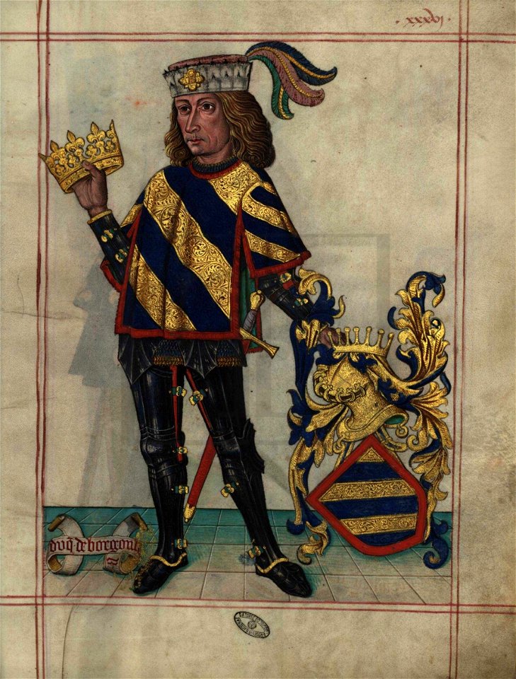 Fl- 36 Livro do Armeiro-Mor, Duque da Borgonha