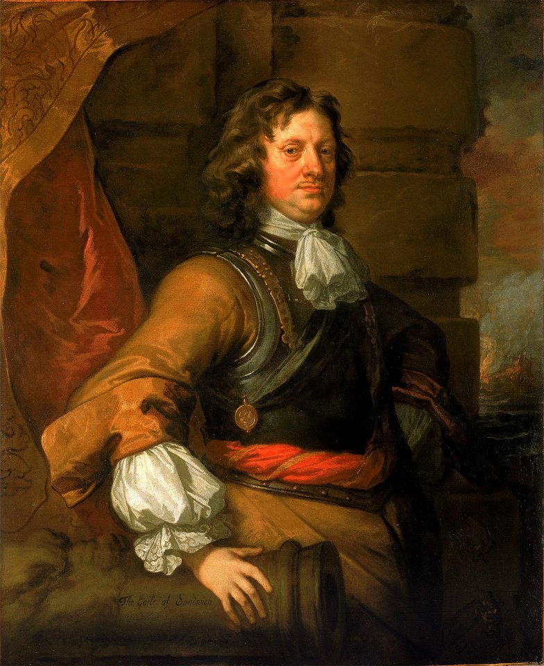 Flagmen of Lowestoft- Edward Montagu, 1625-72, 1st Earl of Sandwich RMG BHC3007