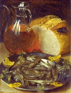 Flegel - Stilleben mit Fischgericht