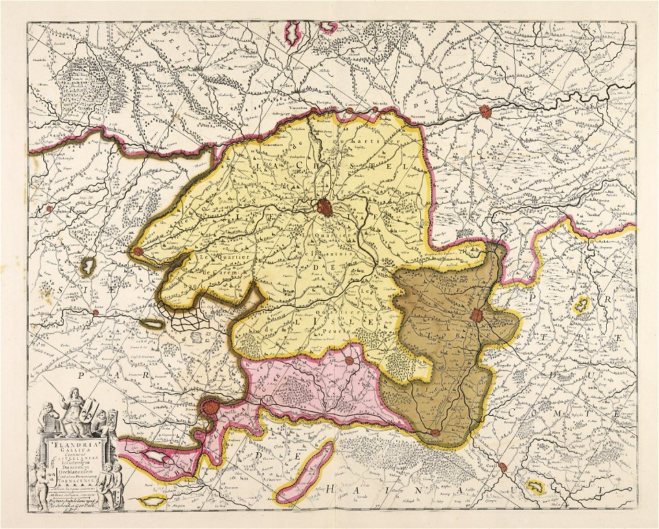 Flandria gallica continens Castellanias Insulensem Duacensem Orchianensem civitatem dominiumque Tornacense - CBT 6615919