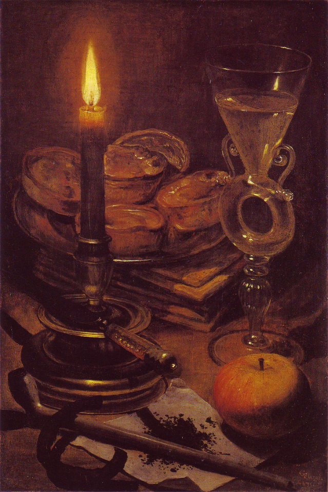Flegel - Tabakstilleben mit Kerze