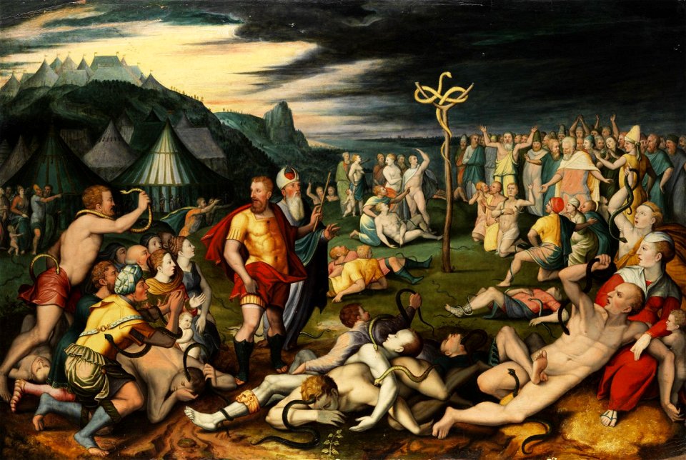 Flemish 17th century Moses and the Brass Serpent