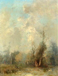 Camille Flers - Scène de parc (1860)
