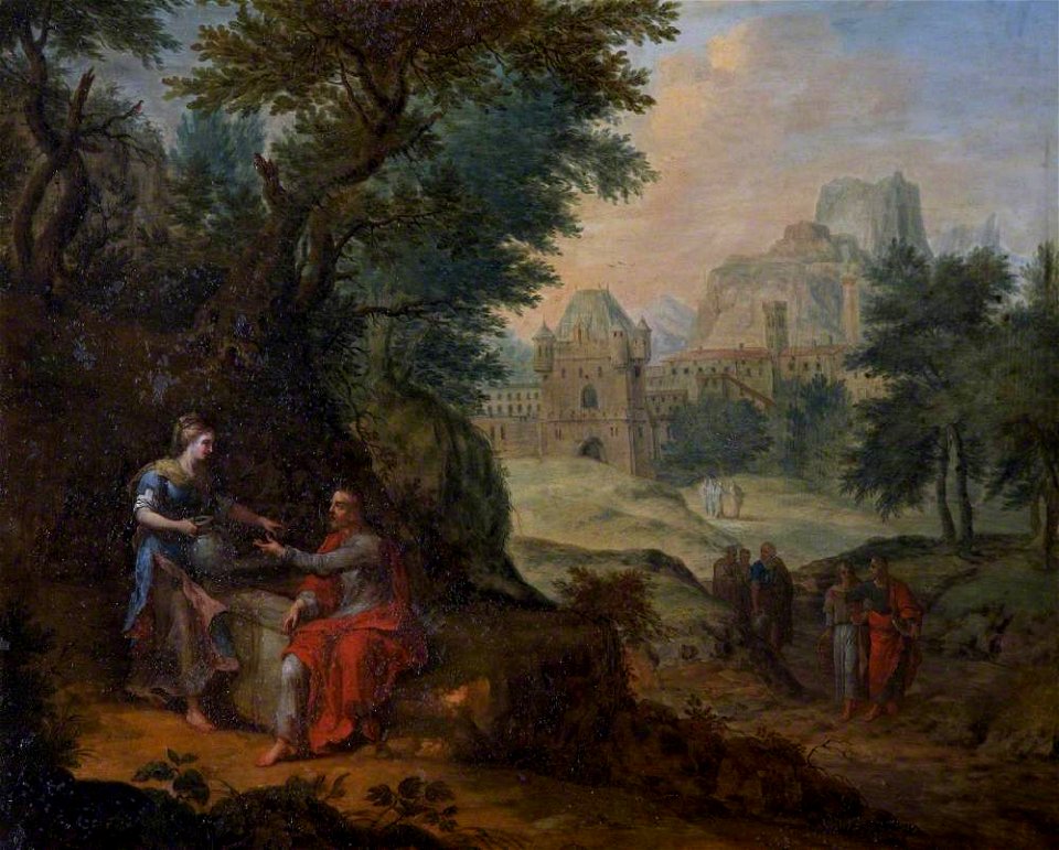 Flemish School - Landscape with Christ and the Woman of Samaria - 872126 - National Trust