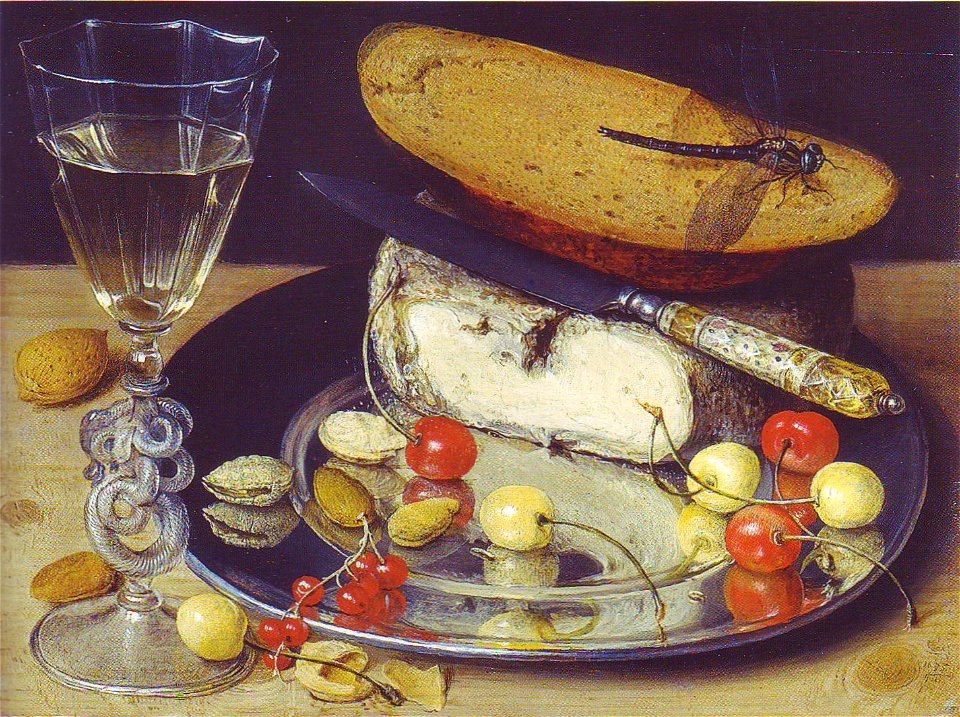Flegel - Stilleben mit Käse und Kirschen