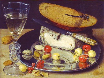 Flegel - Stilleben mit Käse und Kirschen