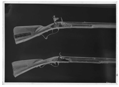 Flintlås (slagexflintlås) bössor - Livrustkammaren - 9222-negative