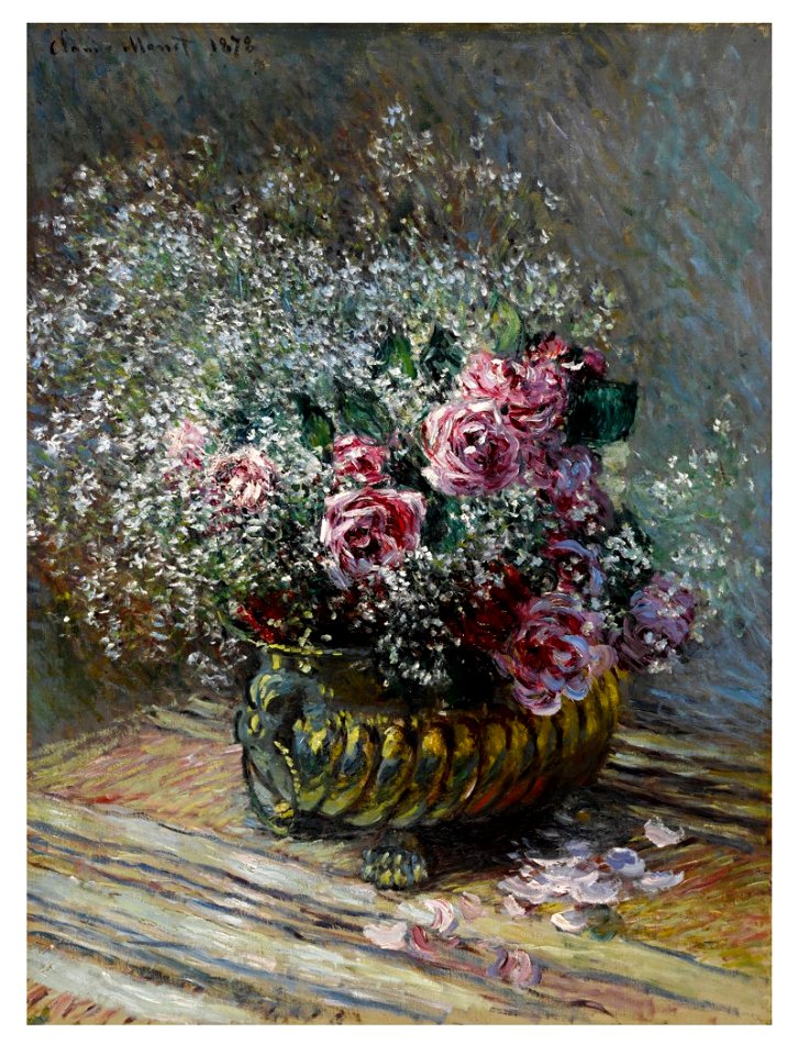 Fleurs dans un pot (Roses et brouillard) 