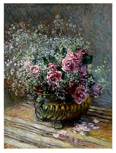 Fleurs dans un pot (Roses et brouillard) 