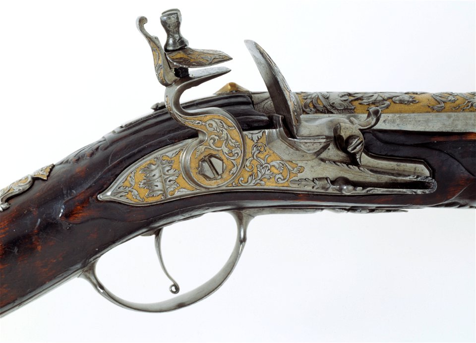 Flintlåsbössa, Ryssland ca 1700 - Livrustkammaren - 39272