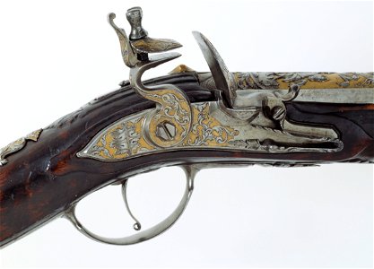 Flintlåsbössa, Ryssland ca 1700 - Livrustkammaren - 39272