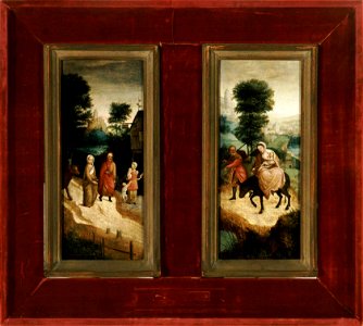 Flight into Egypt, Joseph and Mary at the Inn (diptych) CMA-64-11-1 1-1680