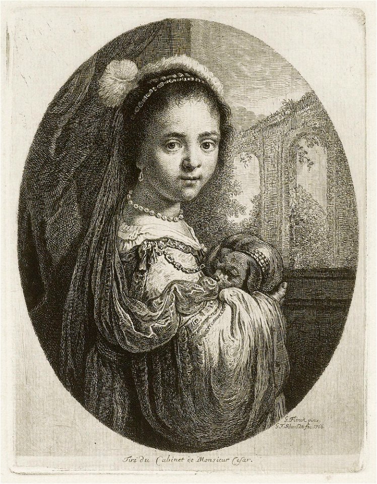 Mädchen mit dem Mops