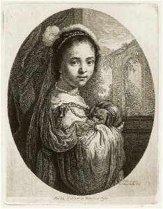 Mädchen mit dem Mops