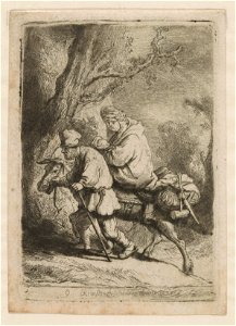 Flight into Egypt) - Rembrandt LCCN2013645628. Free illustration for personal and commercial use.