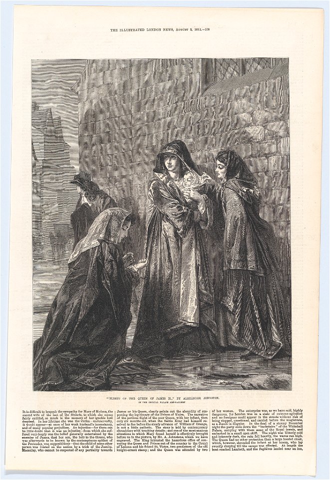 Flight of the Queen of James II, from the Illustrated London News MET DP861772
