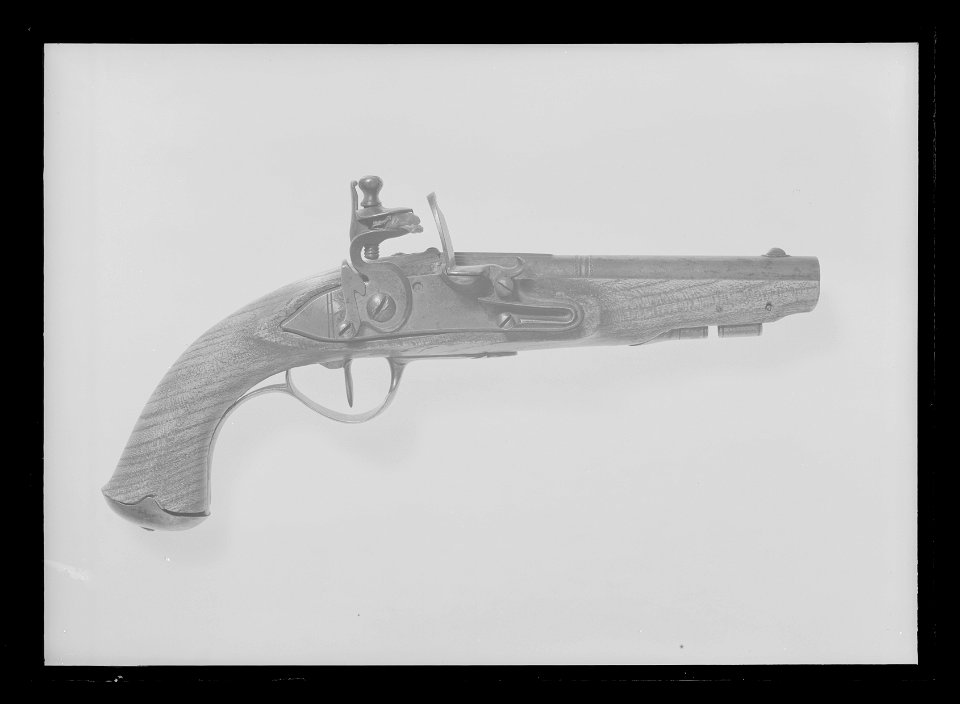 Flintlåspistol, 1700-talets mitt - Livrustkammaren - 18253
