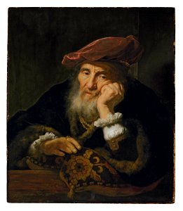 Govaert flinck an old man at a casement)
