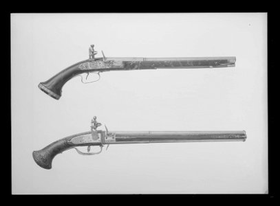 Flintlåspistol, Augsburg ca 1660-1675 - Livrustkammaren - 78145