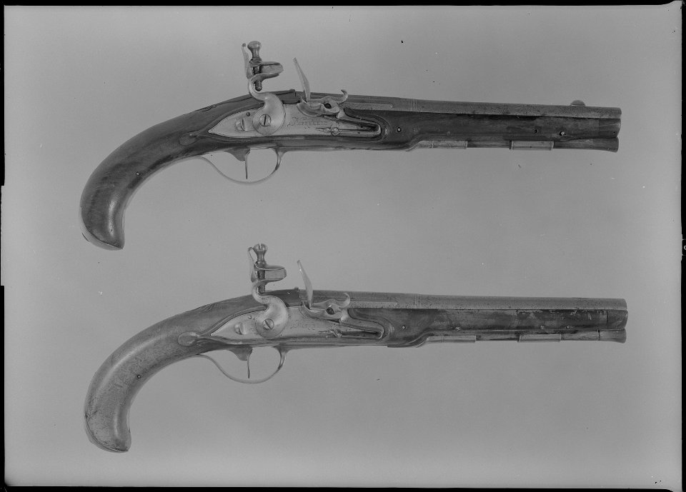 Flintlåspistoler, Norrtälje, 1750-1775 c - Livrustkammaren - 44778