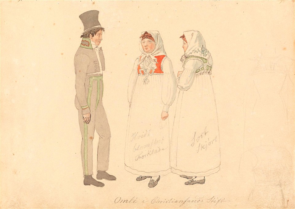 Johannes Flintoe - Drakter fra Åmli - NG.K&H.1984.0048 - National Museum of Art, Architecture and Design