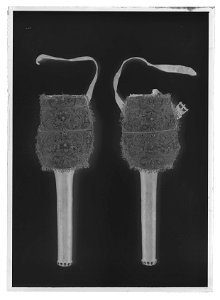 Flintlåsbössa, troligen tillverkad i Liège, 1640-tal, i garnityr med pistoler nr 5321-2 - Livrustkammaren - 17845-negative