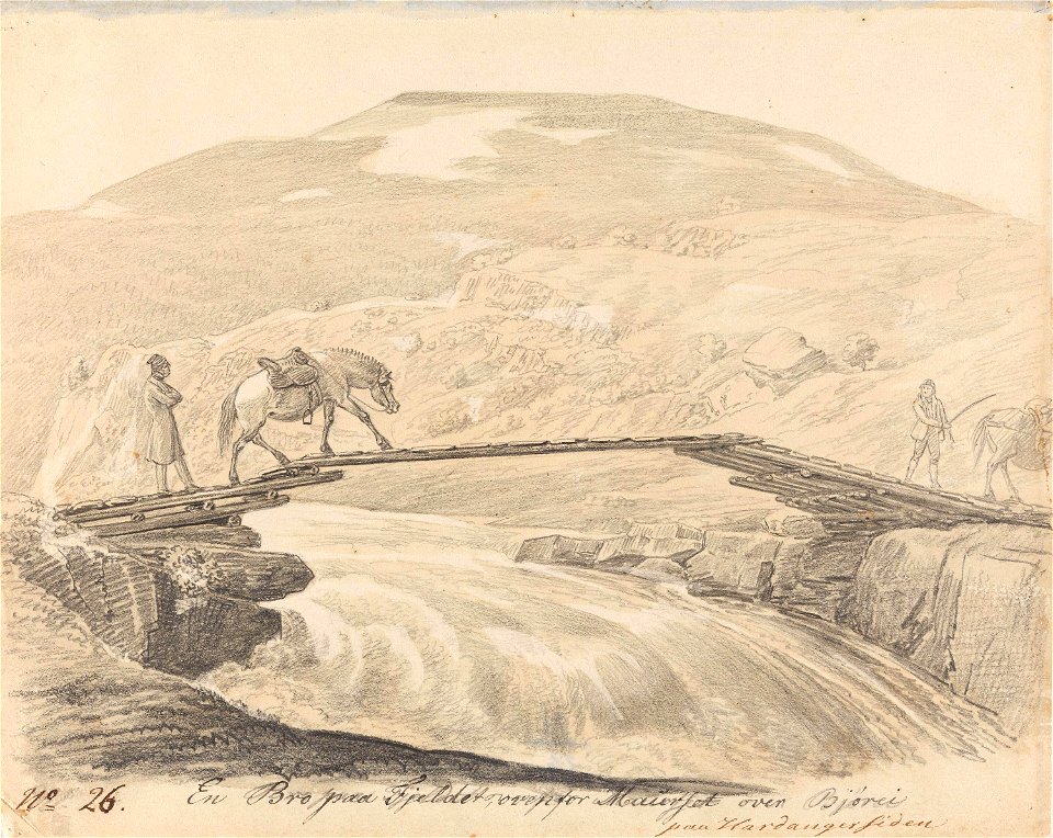 Johannes Flintoe - Bro over Bjoreio - NG.K&H.B.06356 - National Museum of Art, Architecture and Design