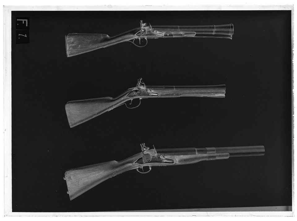 Flintlåsmuskedunder, 1700-talets början - Livrustkammaren - 863-negative
