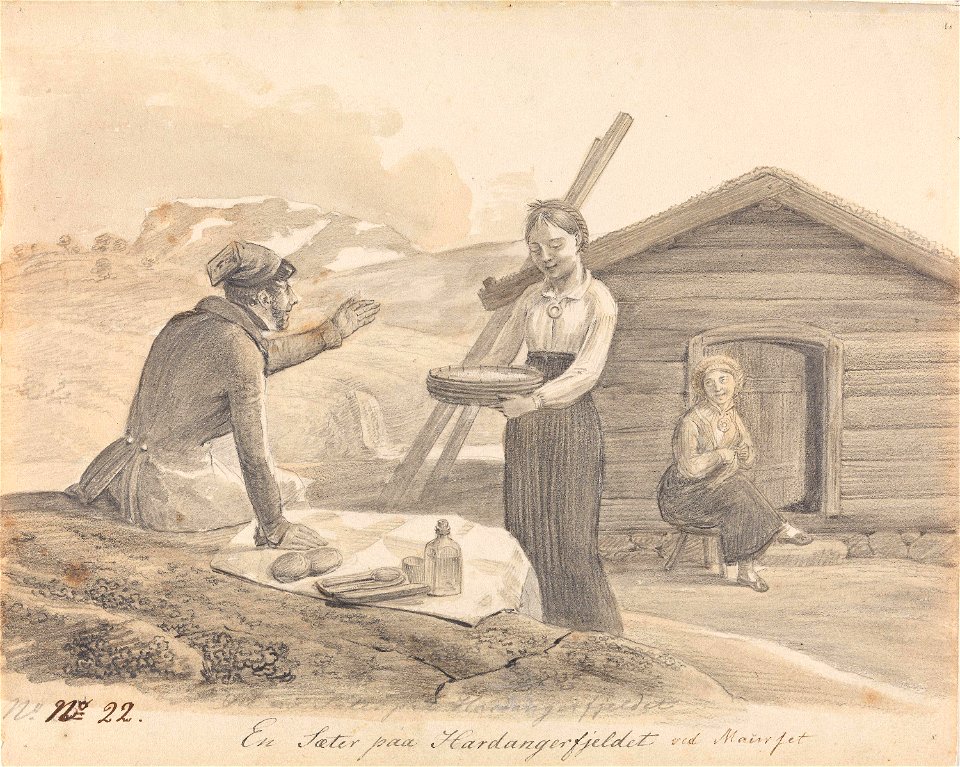 Johannes Flintoe - Seter ved Maurset - NG.K&H.B.06351 - National Museum of Art, Architecture and Design