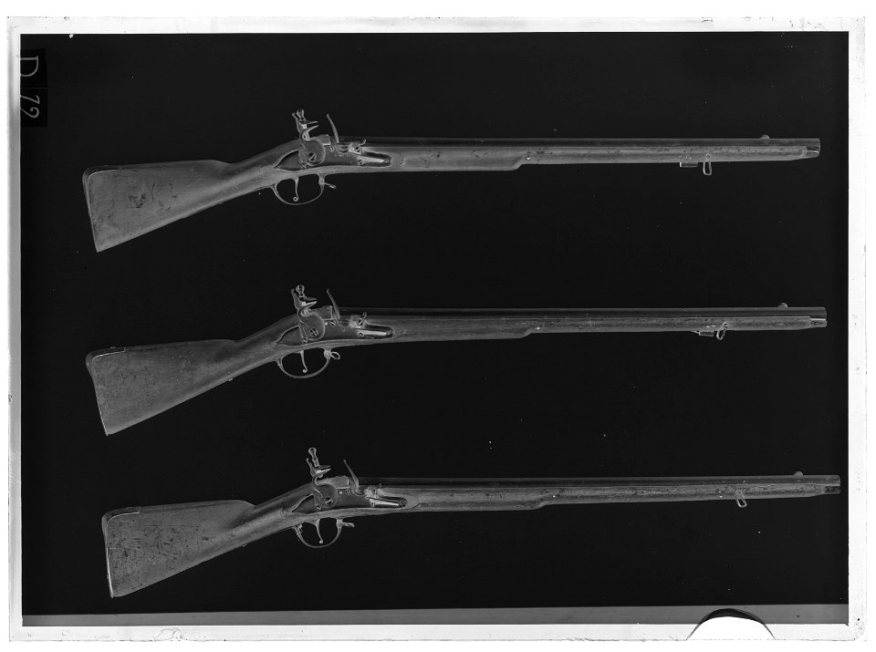 Flintlåsgevär (Rysk studsare) - Livrustkammaren - 77907-negative