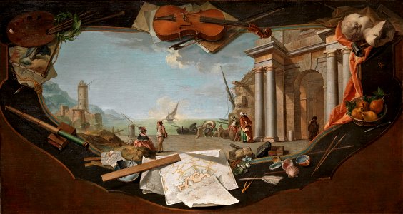 Flipart Charles-François - Paysage et éléments symboliques