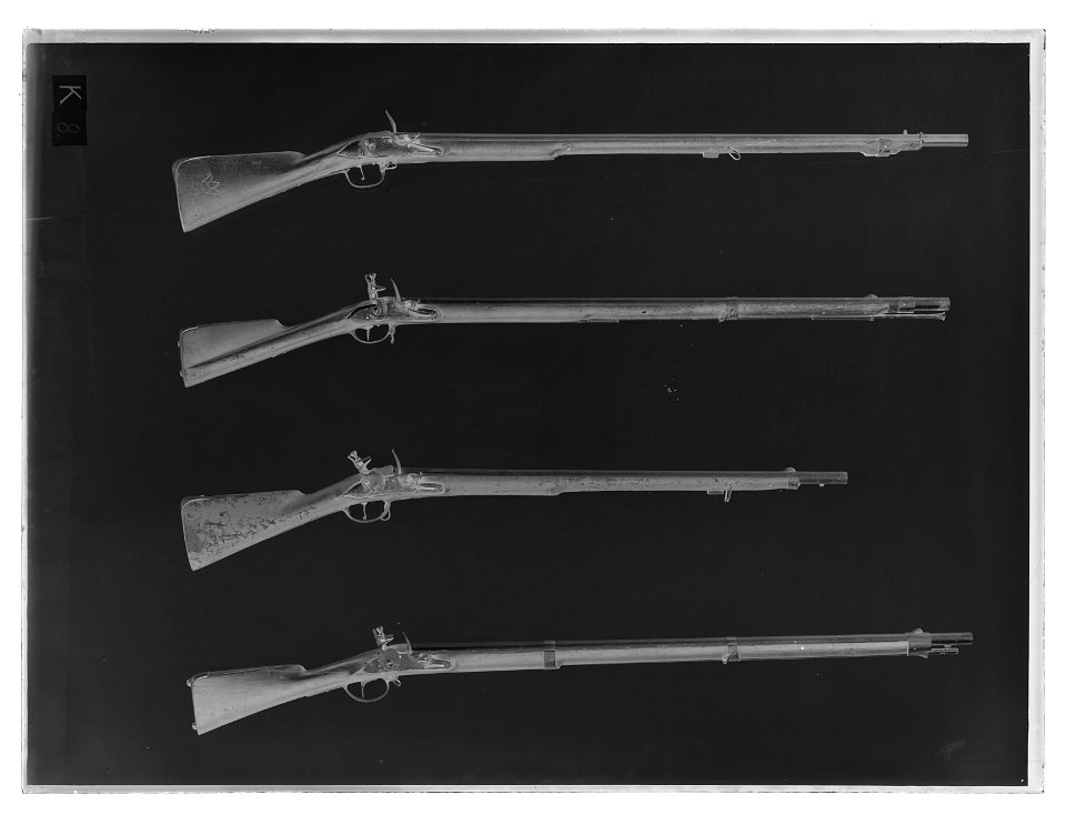 Flintlåsgevär - Livrustkammaren - 17255-negative