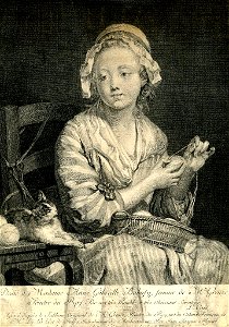 Flipart Jean-Jacques - Greuze - La pelotonneuse