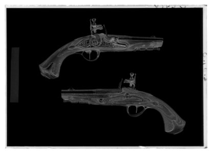 Flintlåspistoler - Livrustkammaren - 10068-negative