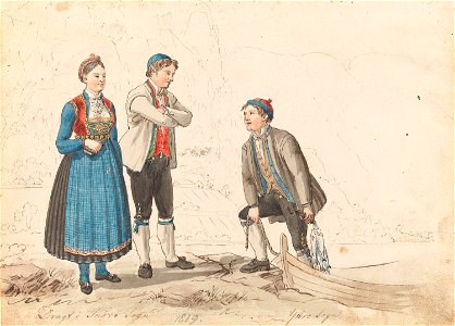 Johannes Flintoe - Drakter fra indre og ytre Sogn - NG.K&H.1984.0053 - National Museum of Art, Architecture and Design