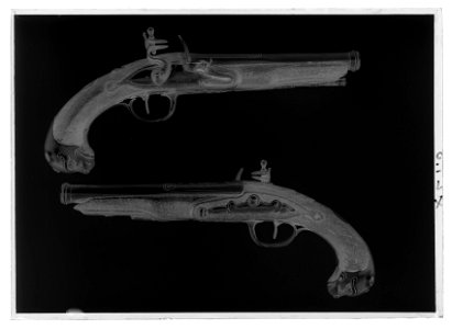 Flintlåspistoler, bössa - Livrustkammaren - 1369-negative