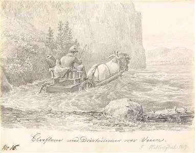Johannes Flintoe - Oversvømmelse i Hallingdal - NG.K&H.B.06344 - National Museum of Art, Architecture and Design