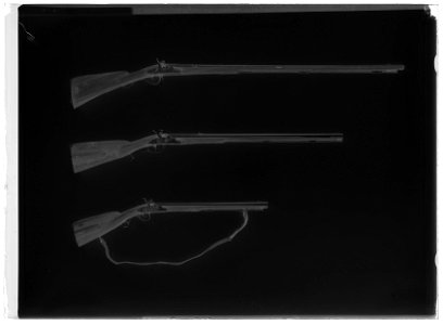 Flintlåsstudsare, Stockholm ca 1760-1800, låset ändrat till slaglås - Livrustkammaren - 9535-negative